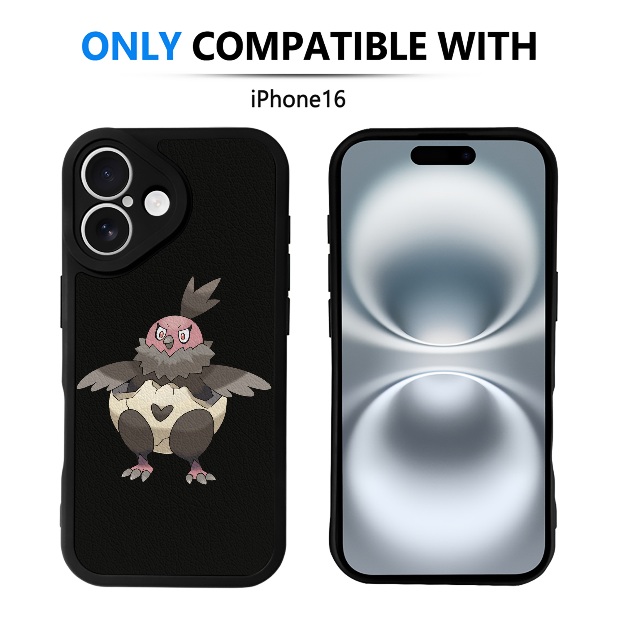 （画像用） ポケットモンスター Pokémon 【iPhone 16シリーズ対応】シリコンスマホケース（レザー調） 材質：シリコン